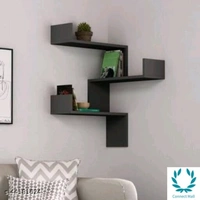wall shelves - LXHXB: 21X13.5X15.5 cm, Red, Wooden, Multipack 1
